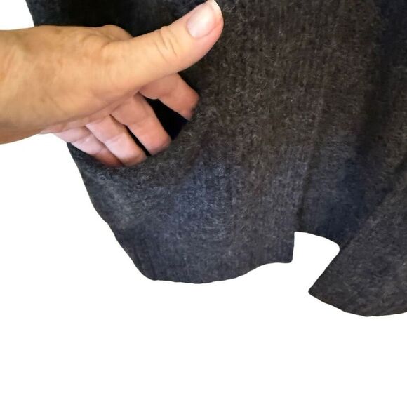 Gap Dark Heather Gray Oversized Long Hooded Cardigan Sz M Cozycore, Lounge - Picture 6 of 15